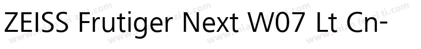 ZEISS Frutiger Next W07 Lt Cn字体转换